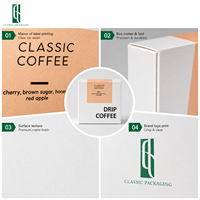 Sachets de café filtre personnalisés imprimés avec filtre haute barrière - Sachet de café à oreilles suspendues de qualité alimentaire pour torréfacteurs spécialisés 10g 12g