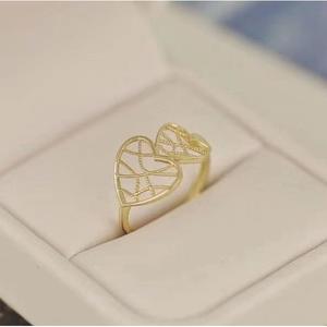 Heart Shape Openwork <b>Ring</b> Gold Women's Jewelry Gift Fashion <b>Rings</b> - Product Image 1