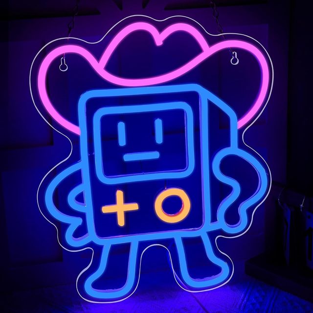 Gaming Neon Signs for Wall Decor Game Neon Light Cowboy Sign Controller Custom Neon Signs