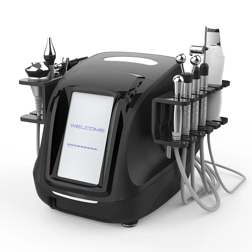 Mesin dermabrasi Perawatan Wajah 7-in-1, perawatan wajah hydro air aqua dermabrasi mengupas mesin Facial biaya hidras