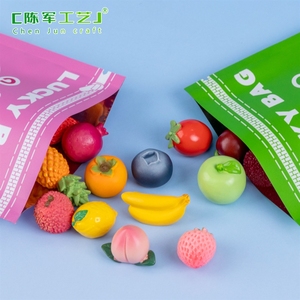 Miniatures de fruits artificiels (pastèque, durian) pour micro-paysages, accessoires décoratifs DIY en résine, petits ornements, sachet surprise mignon - Product Image 4