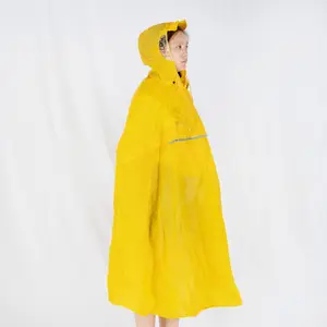 Waterproof Hi Vis Rain Poncho for Cycling Rainy Coat Outdoor Customized Water Resistant Jacket Poncho