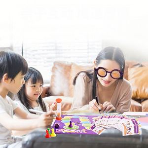 <strong>Pointless</strong> <strong>Board</strong> <strong>Game</strong> Google Eyes Painting English Glasses DIY You Draw I guess Children's Puzzle Table Funny Toys - Product Image 2