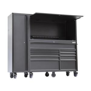 Armoire à outils robuste OEM pour garage, 10 tiroirs verrouillables, acier thermolaqué noir mat, CSPS Big Master - Product Image 5