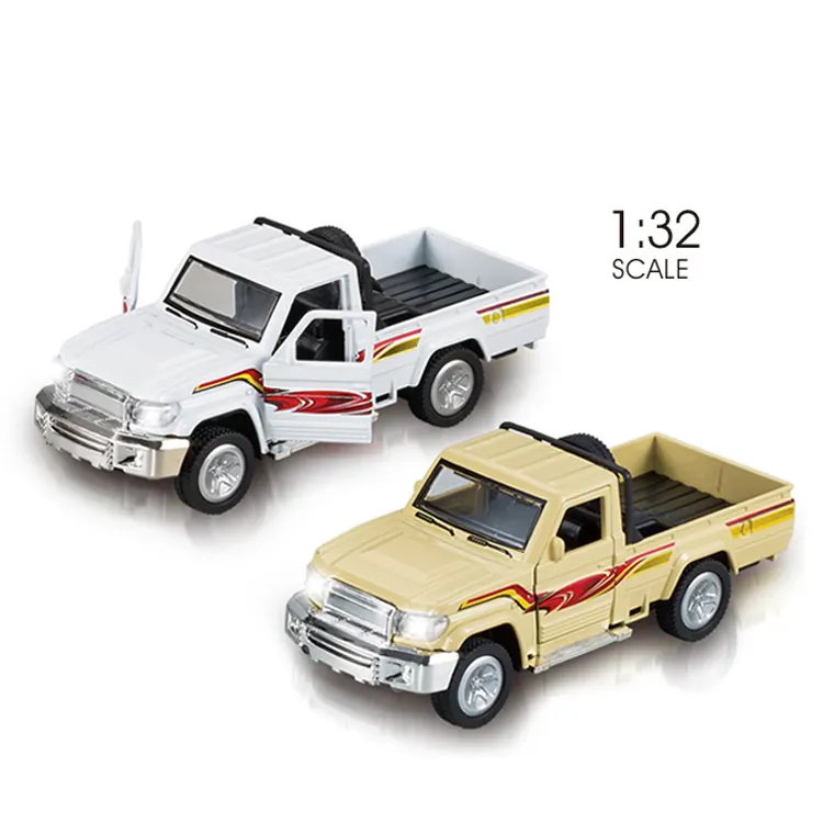 1:32 Scale Pull Back Funktion Offene Tür Legierung Pickup Auto Druckguss Modell Spielzeug