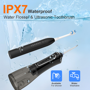 H2ofloss acqua e <span class=keywords><strong>spazzolino</strong></span> <span class=keywords><strong>elettrico</strong></span> Combo 2 in 1 per l'igiene orale ricaricabile irrigatore orale per la pulizia dei denti - Product Image 3