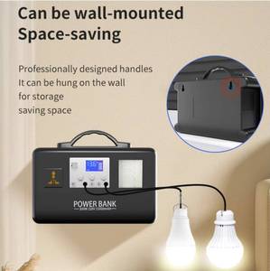 สถานีพลังงานแสงอาทิตย์แบบพกพา 200W พร้อมพัดลมพับได้ หลอดไฟติดผนัง แบตเตอรี่ LiFePO4 ตัวควบคุม MPPT สำหรับบ้านและการตั้งแคมป์ - Product Image 3