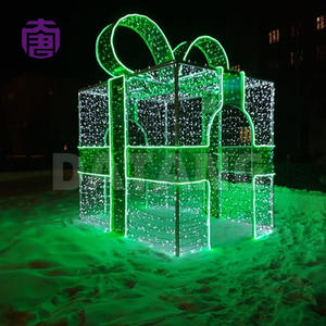 Luces Decorativas 3D Grandes para Exteriores, en Forma de Caja de Regalo, para Plazas de Ciudad, Festivales Navideños y Exhibiciones Públicas de Temporada - Product Image 5