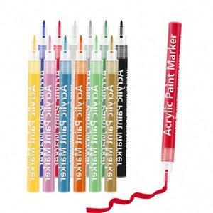 Customized Permanent 12/15/18/24/28 <b>Colors</b> Paint <b>Pens</b> Colored Water Based Acrylic Marker - Product Image 2