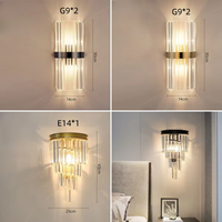 Offre Spéciale luxe moderne LED cristal applique en acier inoxydable tactile contrôle intérieur salon chambre Villa hôtel KTV projets