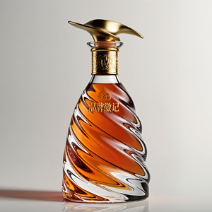 Bouteille miniature vide transparente de 500 ml pour boissons et spiritueux, pour <span class=keywords><strong>whisky</strong></span> et <span class=keywords><strong>alcool</strong></span>, bouchon à vis, utilisation pour le brandy - Product Image 4