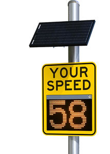 اشارة السرعة الديناميكية للتحذير من حركة المرور والتغذية المرتدة للرادار المحمول - Product Image 6