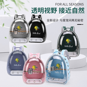 Mochila Transparente para Mascotas, Color Azul Cielo, Material Oxford Transpirable, para Aves, Uso en Exteriores - Product Image 2