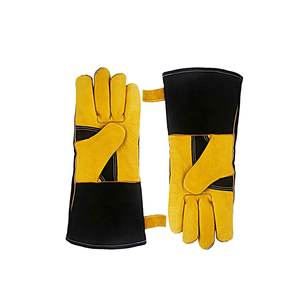 Guantes de trabajo de manga larga de piel de vaca duraderos Características DE SEGURIDAD anticorte y antiimpacto para soldar - Product Image 1