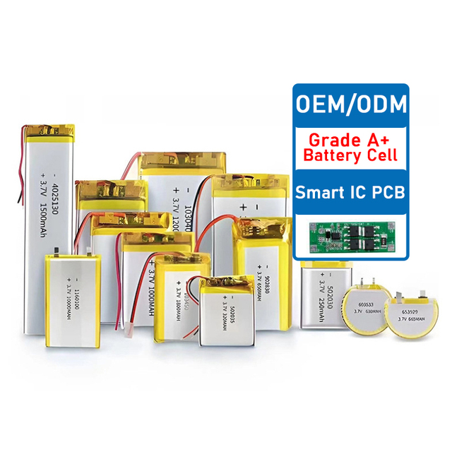 Li Polymer  OEM ODM 3.7V 7.4V LiPo Rechargeable 502030 503035 350mAh 600mAh 500mAh 750mAh 1000mAh Lithium Polymer Battery