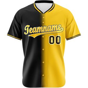 Camiseta de Béisbol Personalizada con Degradado, Nombre y Número Cosidos, Unisex, Transpirable, Sublimada, Ropa Deportiva - Product Image 1