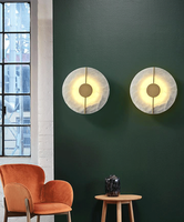 Nordique tout en bronze pierre chambre chevet applique post-moderne créatif designer salon vente bureau hall hôtel mur