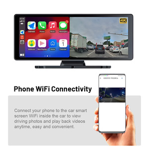 מסך מגע בגודל 10.26 אינץ' מסוג IPS תומך ביציאת שמע דרך בלוטות' מקורי לרכב, חיבור AUX 3.5 מ\"מ, או רמקול מובנה עבור טויוטה - Product Image 6