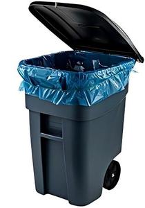 Sacs poubelles de recyclage Huamaohengchun 65 gallons, 1,5 mil, bleus, très résistants, 50 x 48, paquet de 50 - Product Image 3