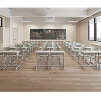 Table d'étudiant réglable en hauteur de conception moderne GUANGWEI, bureau et chaise pour lycée, mobilier de classe