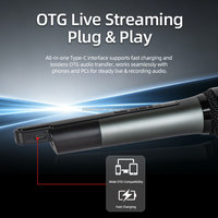 Microphone Karaoké Dynamique Sans Fil, Microphone Portable Sans Fil avec Carte Son et Écho Bluetooth pour Téléphone, Haut-parleur, Soirée Chantante