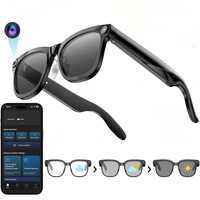 Lunettes intelligentes Bluetooth M02C avec caméra HD 8MP, traduction IA, reconnaissance d'objets, communication sans fil, lunettes connectées