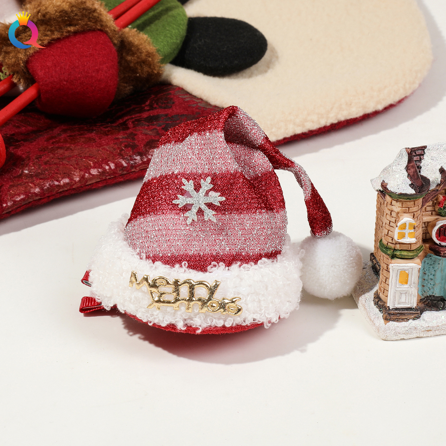 Red Snowflake Duck Clip
