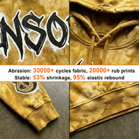 Sweat à capuche oversize vintage délavé à l'acide, imprimé graffiti DTG personnalisé, épais, à épaules tombantes, streetwear pour hommes