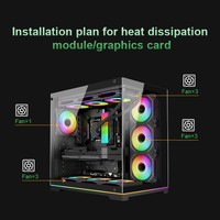 Compra al por Mayor de Cajas de Juego ATX Invertidas, 835 Piezas/40HQ, Chasis de PC con Vidrio Templado Panorámico