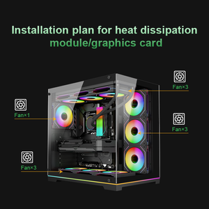 Compra al por Mayor de Cajas de Juego ATX Invertidas, 835 Piezas/40HQ, Chasis de <span class=keywords><strong>PC</strong></span> con Vidrio Templado Panorámico - Product Image 4