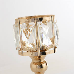 Vintage Exquisite <strong>Tealight</strong> Candle <strong>Holders</strong> Small Size Golden Crystal Candelabra Sets for Home Candlelight Dinner New Year - Product Image 3