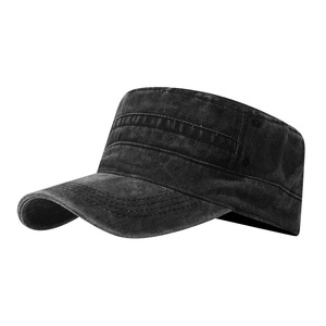 Casquette plate rétro en jean délavé et vieilli, style été, protection solaire, pour le camping, modèle transfrontalier - Product Image 1