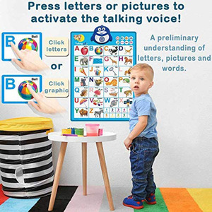 ملصق تعليمي مخصص لتعلم الحروف والأرقام والطقس والحساب، ملصق مغلف للأطفال في مرحلة ما قبل المدرسة - Product Image 3