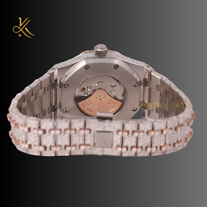 Elegante reloj de lujo con diamantes de moissanita con diseño de calidad superior para entusiastas y relojes sofisticados de la moda - Product Image 3
