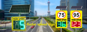 Tablero de visualización de tráfico LED de señales de límite de velocidad de radar <span class=keywords><strong>solar</strong></span> directo de fábrica - Product Image 2