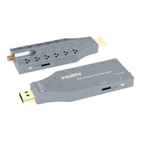 Émetteur et Récepteur Vidéo HDTV Sans Fil 200M, Adaptateur d'Affichage Sans Fil pour PC, Caméra, Ordinateur Portable vers Projecteur, Moniteur, Téléviseur
