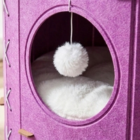 Vente en gros : Arbre à chat universel toutes saisons, avec grotte, lit en feutre multi-niveaux et structure d'escalade, respirant et chaud pour animaux de compagnie