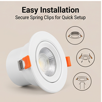 Éclairage intérieur moderne, spots encastrés circulaires carrés, panneaux réglables, tubes lumineux 3W-7W, plafonniers LED IP33, 120