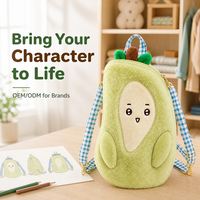 Sac à dos en peluche animal En7, jouet en peluche personnalisé, nouveau design, sac à dos créatif en peluche avocat personnalisable