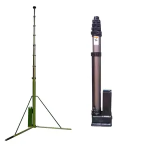 3m 6m 10m 15m electric motorized telescopic camera poles wind up and down mast
