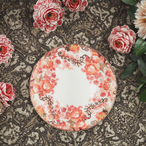 <span class=keywords><strong>Service</strong></span> <span class=keywords><strong>de</strong></span> vaisselle <span class=keywords><strong>de</strong></span> luxe en porcelaine fine à motif floral <span class=keywords><strong>rouge</strong></span> avec bord doré pour mariages et services hôteliers - Product Image 6