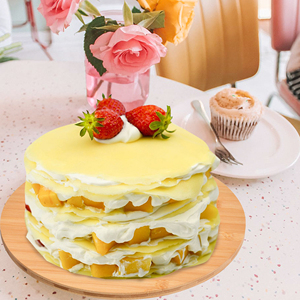 Nouveau Style plateau porte-gâteaux bambou tournant rond tasse gâteau support pour gâteaux de mariage - Product Image 6