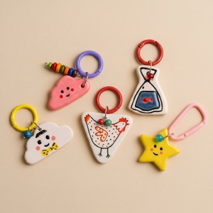 Nouveauté 2026 : Breloques en acrylique rétro, pendentifs tressés, porte-clés géométriques, pendentifs pour téléphone portable, breloques de sac à la mode style dessin animé - Product Image 2