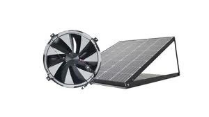 Ventilador solar 24V para garagem, kit industrial de janelas de aves, ventilador de exaustão de parede para porão, fluxo de ar, ventilador de névoa solar