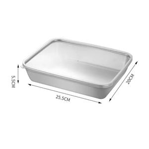 5PCS Set Rectangle Reusable Stainless Steel Food Storage <strong>Container</strong> <strong>With</strong> <strong>Lids</strong> Lunch Box Snack <strong>Containers</strong> Leakproof for Travel - Product Image 3
