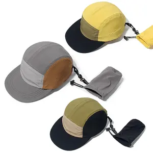 [Pieghevole] Logo personalizzato 5 pannelli non strutturati rapido asciutto all'aperto da corsa pieghevole bordo sportivo cappellini da campo