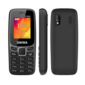 هاتف محمول بشاشة 1.8 بوصة مزدوجة الشريحة من UNIWA موديل E1805 مع منفذ GSM من نوع USB-C