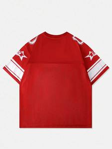 Camiseta de Fútbol Personalizada con Transferencia Térmica, 100% Poliéster, Cuello en V, Estilo Urbano, Secado Rápido, Transpirable, Malla Deportiva - Product Image 2