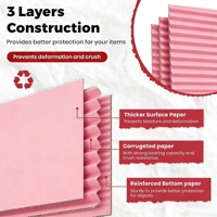 Boîtes d'expédition rigides en carton ondulé recyclé rose avec logo personnalisé en relief et fermeture magnétique pour emballages cadeaux