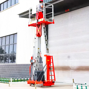 Plataforma Elevadora Eléctrica de Aluminio de 6m 8m 10m 14m, Elevador Aéreo de Doble Mástil, Capacidad de 300kg - Product Image 5